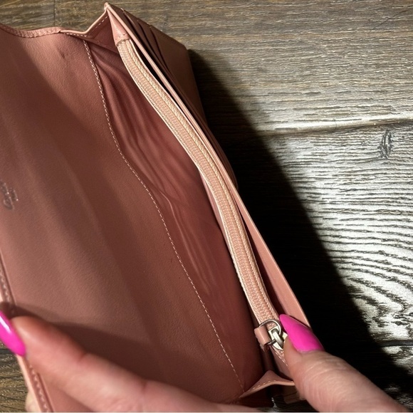 CARTIER Trinity Leather Bifold Long Wallet Rose pink Ladies - Picture 14 of 16